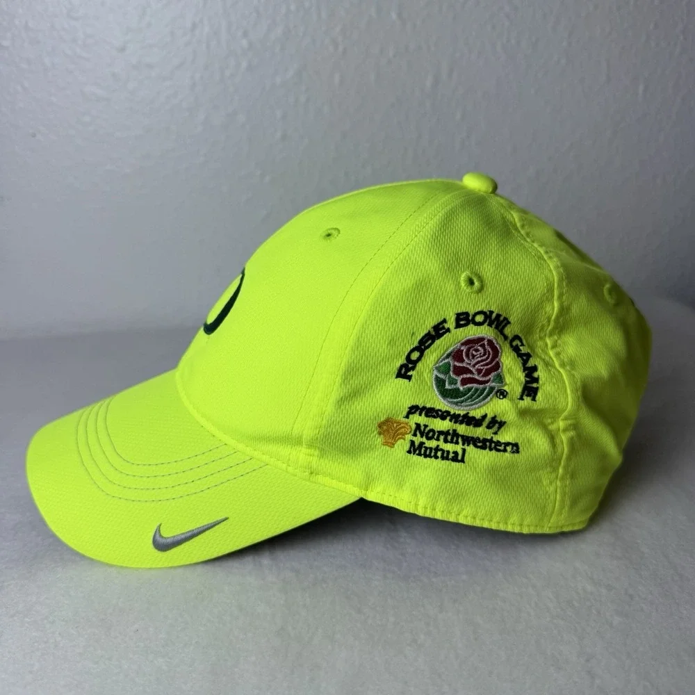 Nike Golf Oregon Ducks Rose Bowl Game‎ Hat Neon Yellow Green SnapBack Cap